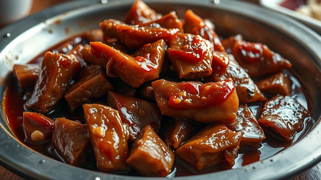 맛있는 제육볶음 완성! (realistic 스타일)