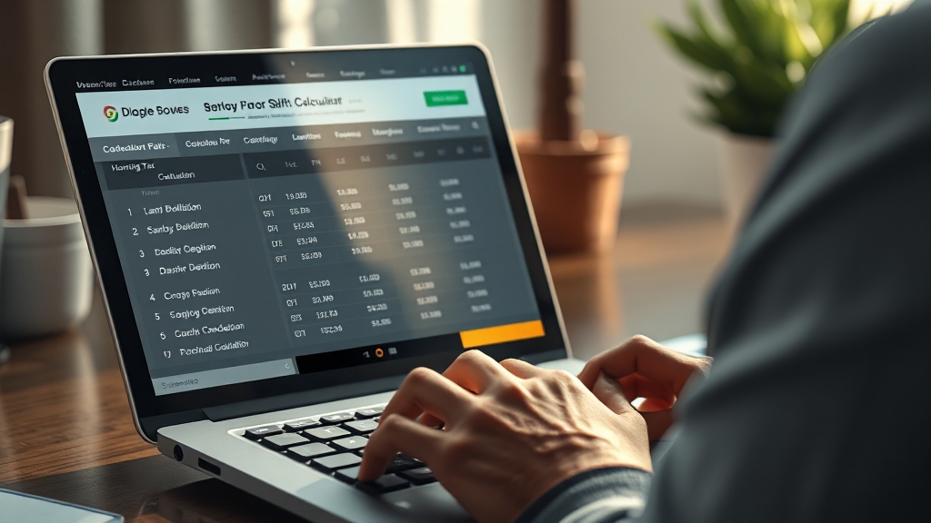 온라인 계산기 활용 시 주의사항 (realistic 스타일)