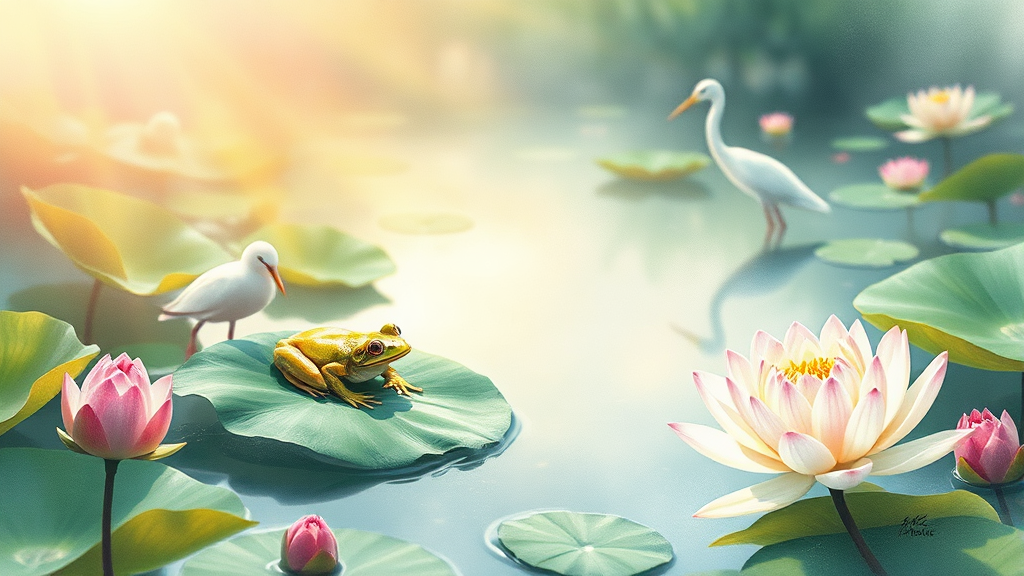 다양한 생물이 살아 숨 쉬는 곳 (watercolor 스타일)