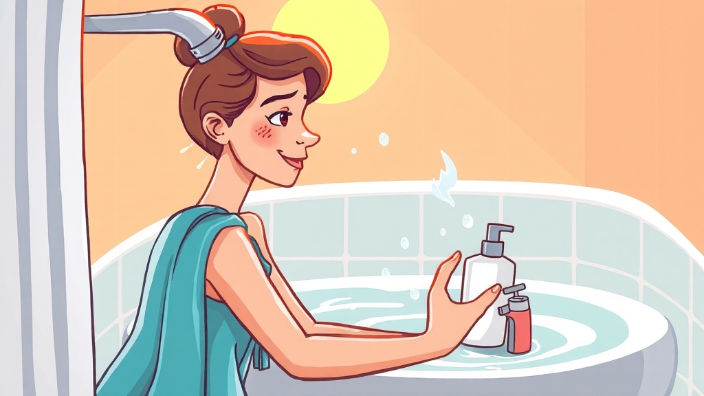 가려움증 완화 추가 관리법 (cartoon 스타일)