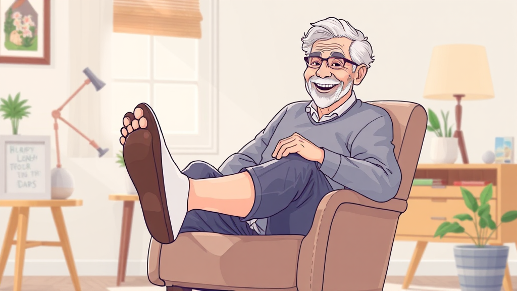 어르신을 위한 의자 활용 운동! (illustration 스타일)