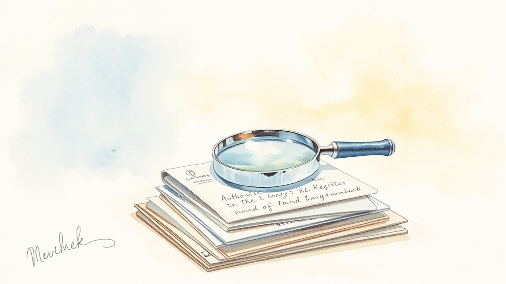 필요 서류 목록 (watercolor 스타일)