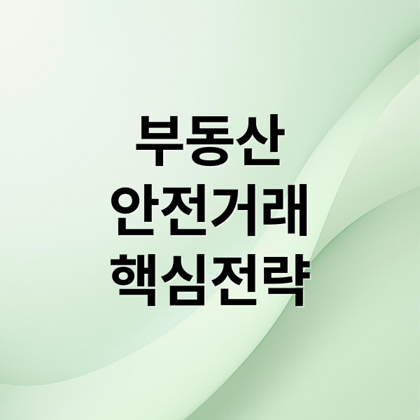 부동산
안전거래
핵심전략 (부동산 중개 조언)