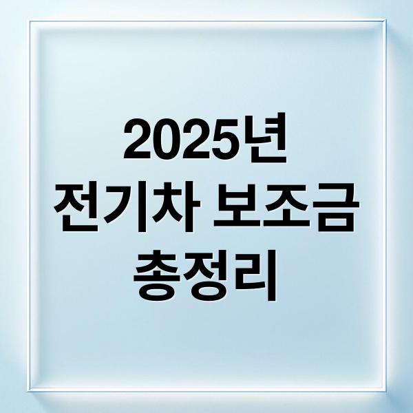 2025년
전기차 보조금
총정리 (2025 전기차 보조금 신청방법 총정리)
