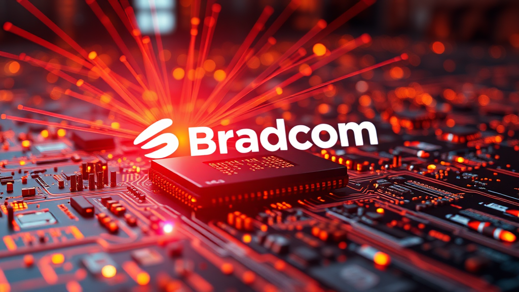 브로드컴 실적 분석: AI 매출 비중과 성장 동력 (realistic 스타일)
