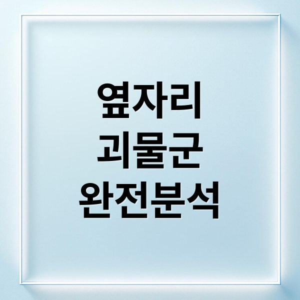 옆자리
괴물군
완전분석 (옆자리 괴물군 감상)