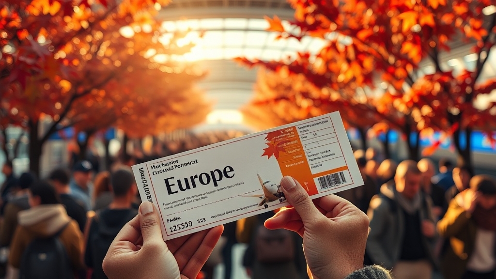 가을 유럽 항공권, 왜 비쌀까? (realistic 스타일)