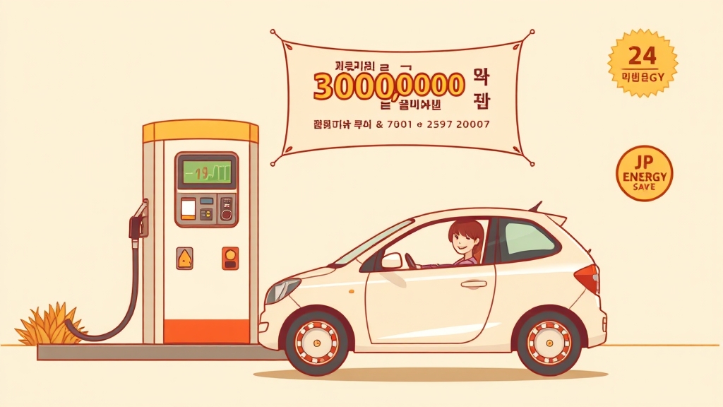 주유비 30만원 환급 제도란? (illustration 스타일)