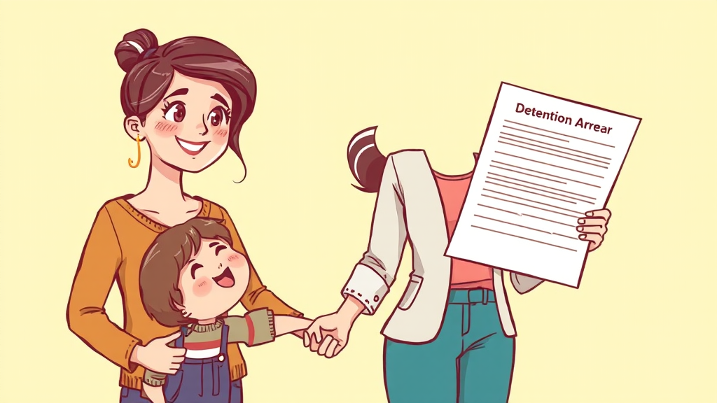 양육비 미지급, 감치 명령으로 해결! (illustration 스타일)