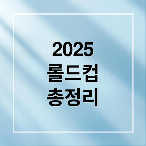 2025
롤드컵
총정리 (롤드컵 2025 일정 참가팀)