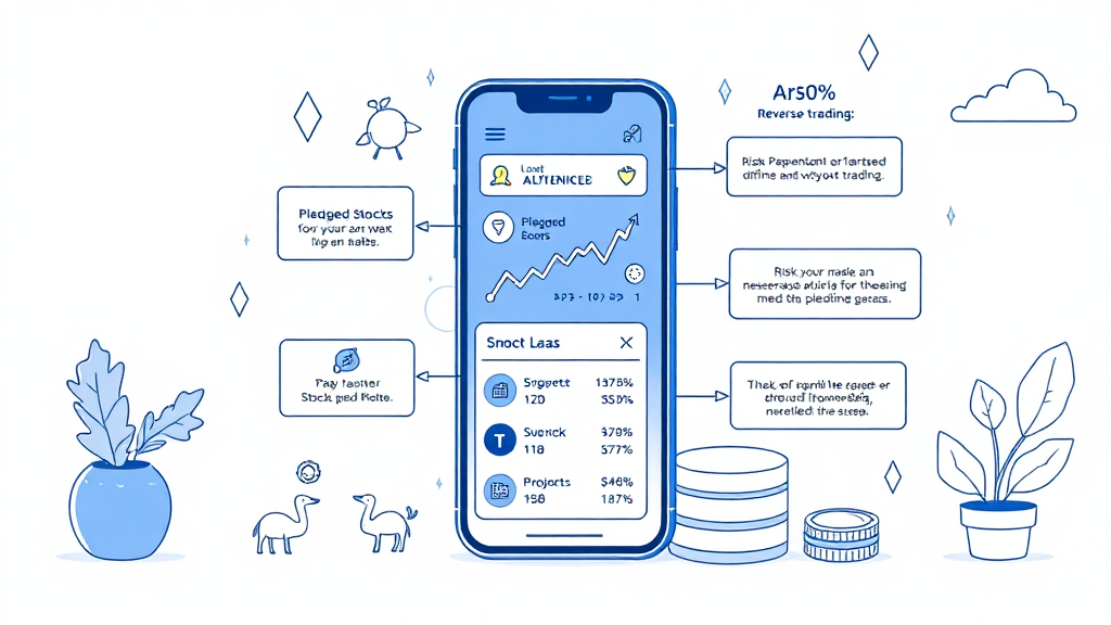 주식담보대출, 신청부터 상환까지 완벽 가이드 (illustration 스타일)