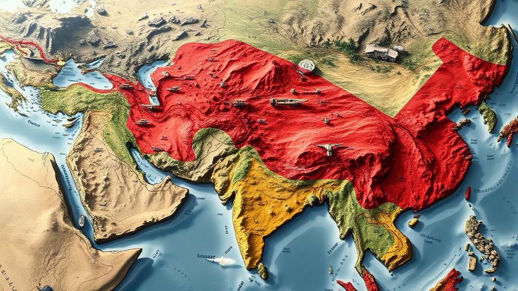 동아시아: 강대국들의 전략적 요충지 (realistic 스타일) (재시도)