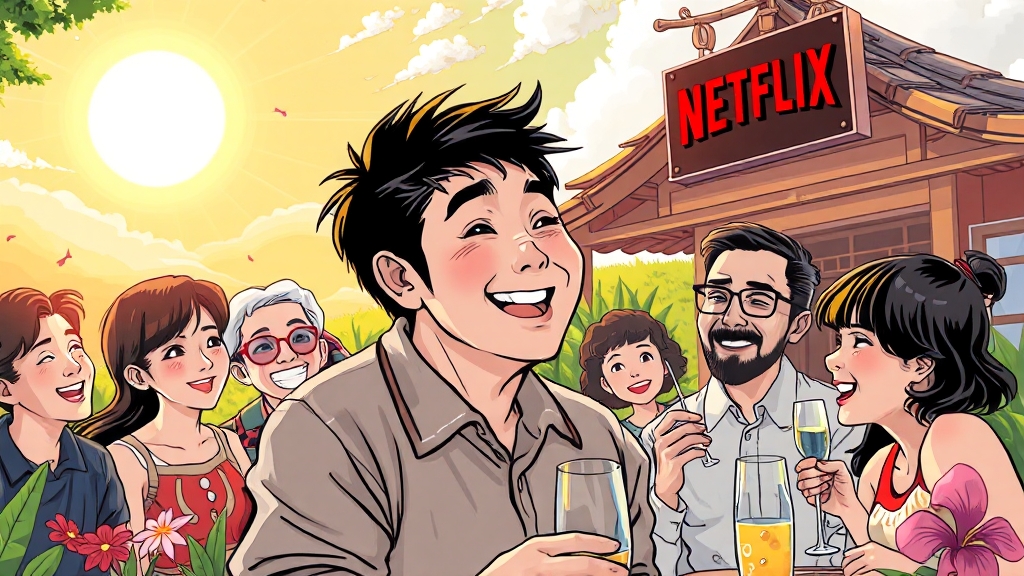 넷플릭스 민박 예능 세계관 확장 (illustration 스타일)