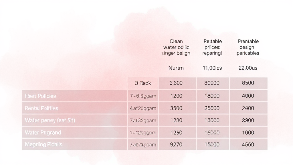 브랜드별 정수기 렌탈 정책 비교 분석 (watercolor 스타일)