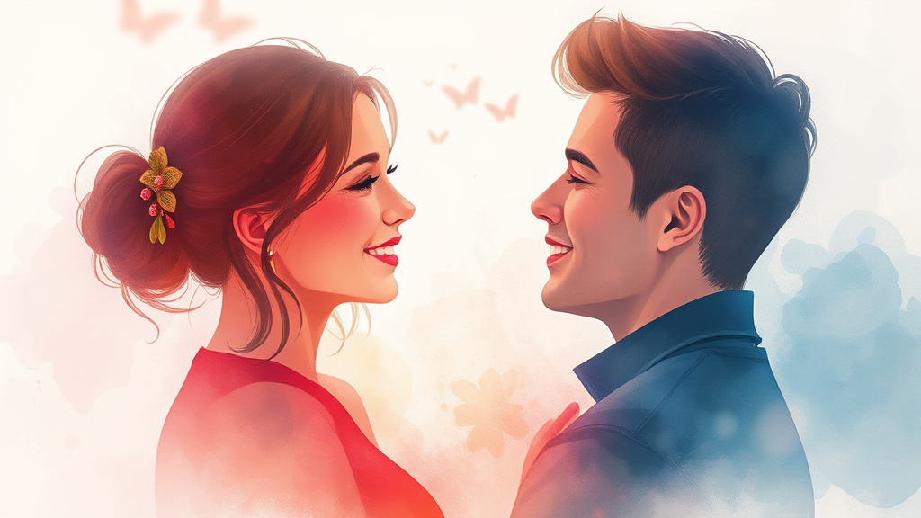 방송 이후, 현실 연애의 시작과 과정 (watercolor 스타일)