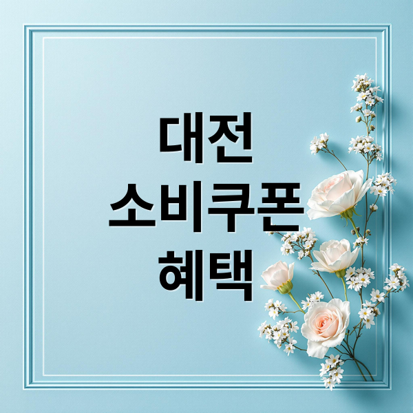 대전
소비쿠폰
혜택 (대전 민생회복 소비쿠폰 신청, 사용처, 카드로 신청하기)