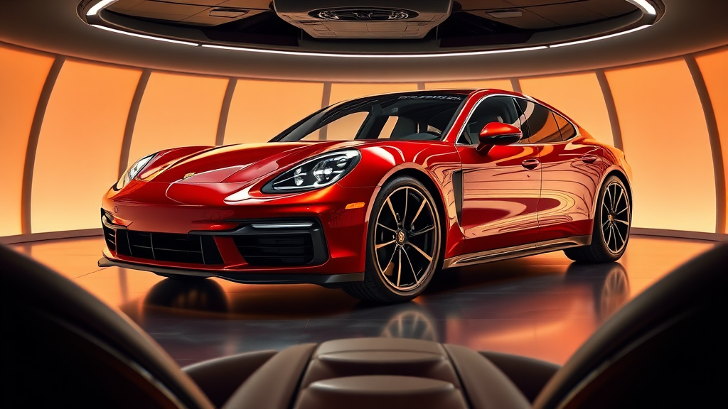 압도적인 디자인: 시선을 사로잡는 외관과 고급스러운 실내 (realistic 스타일)