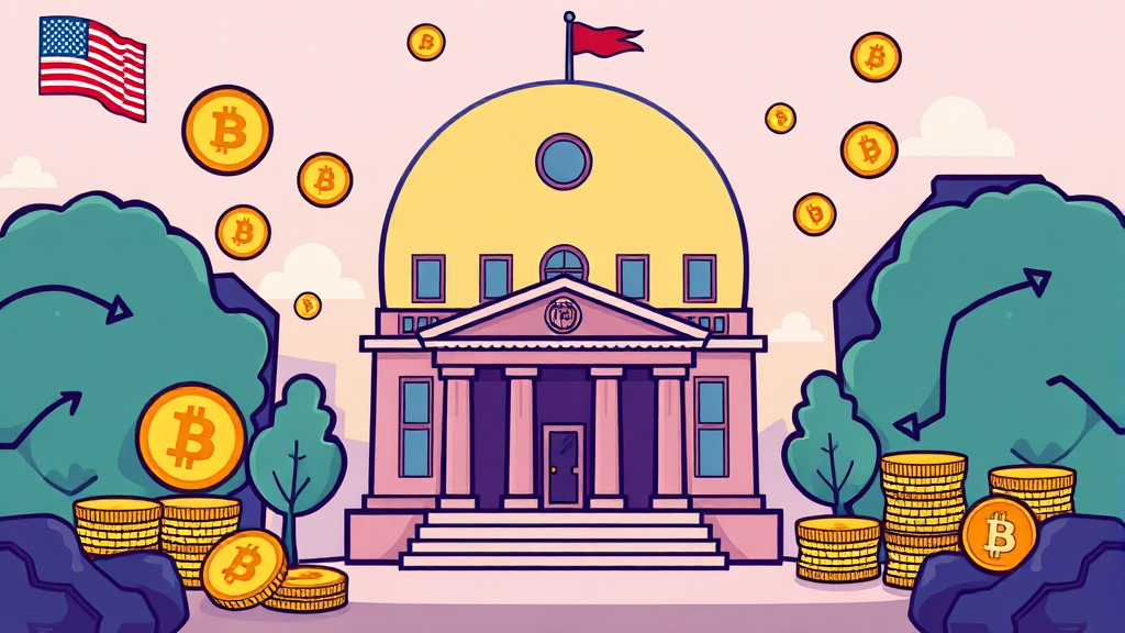 가상자산 규제, 미국 클래리티 법안부터 투자자 보호까지 총정리 5 미국 규제 동향: 클래리티 법안과 시장 반응 (cartoon 스타일)