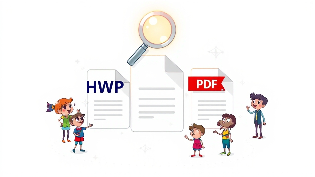 HWP 파일 활용 팁 (cartoon 스타일)