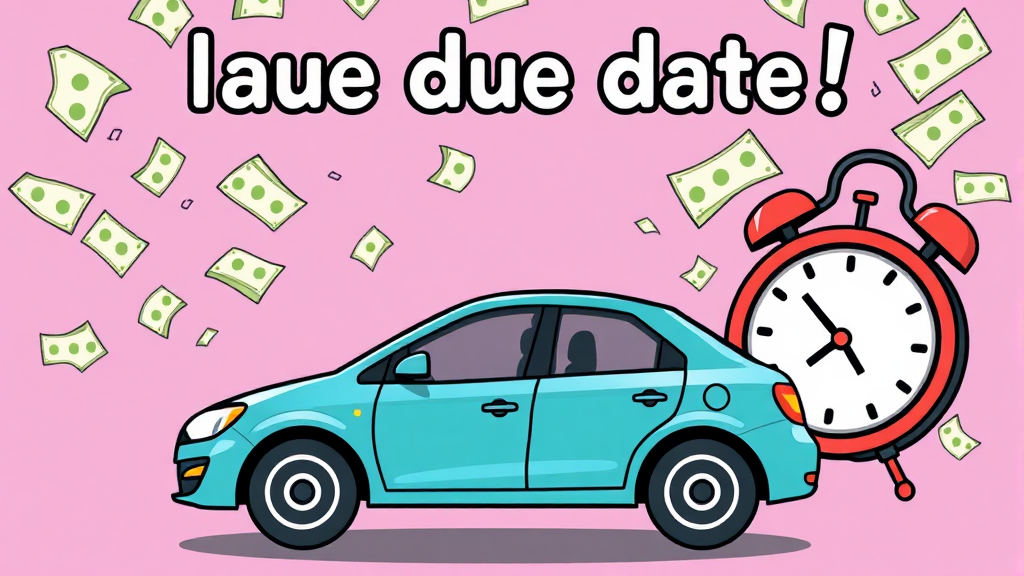 자동차세, 언제 어떻게 납부? (cartoon 스타일)