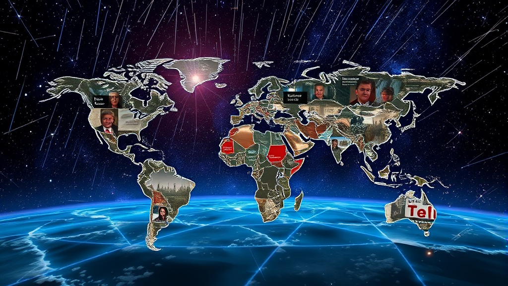 주요 국제 뉴스 (realistic 스타일)