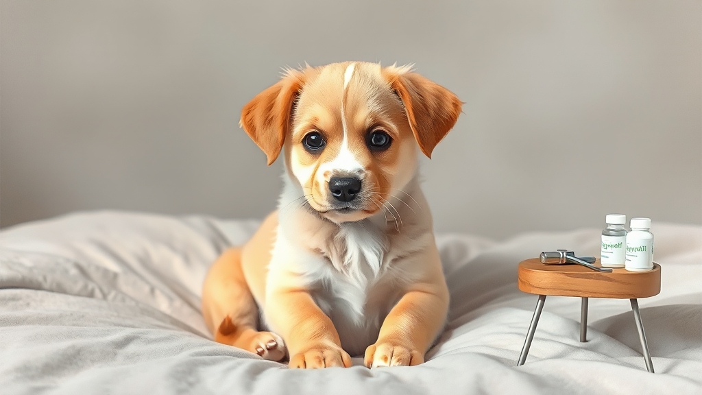 강아지 눈 건강 종합 관리 (watercolor 스타일)