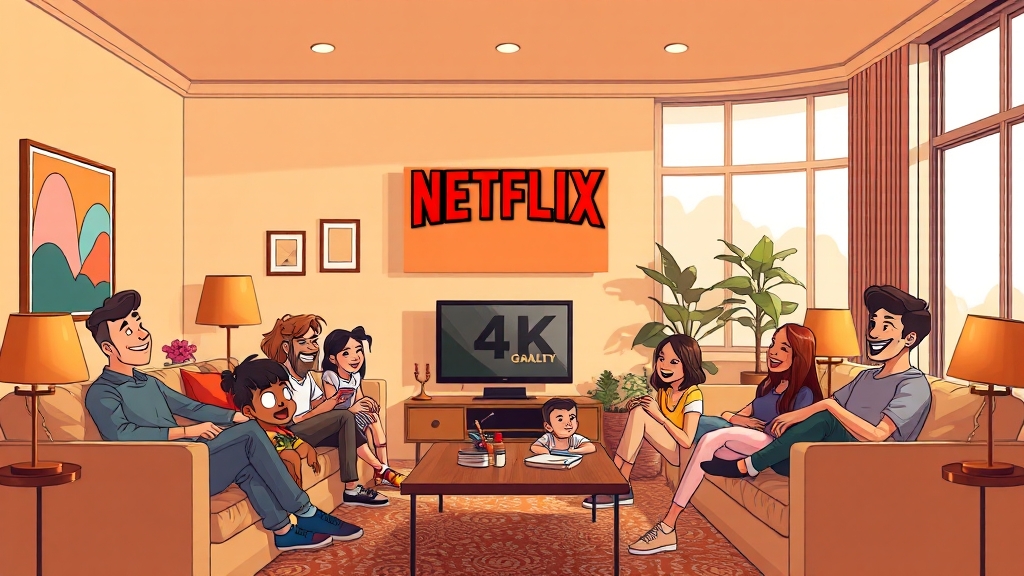 넷플릭스 할인 방법: OTT 공유 플랫폼 (cartoon 스타일)