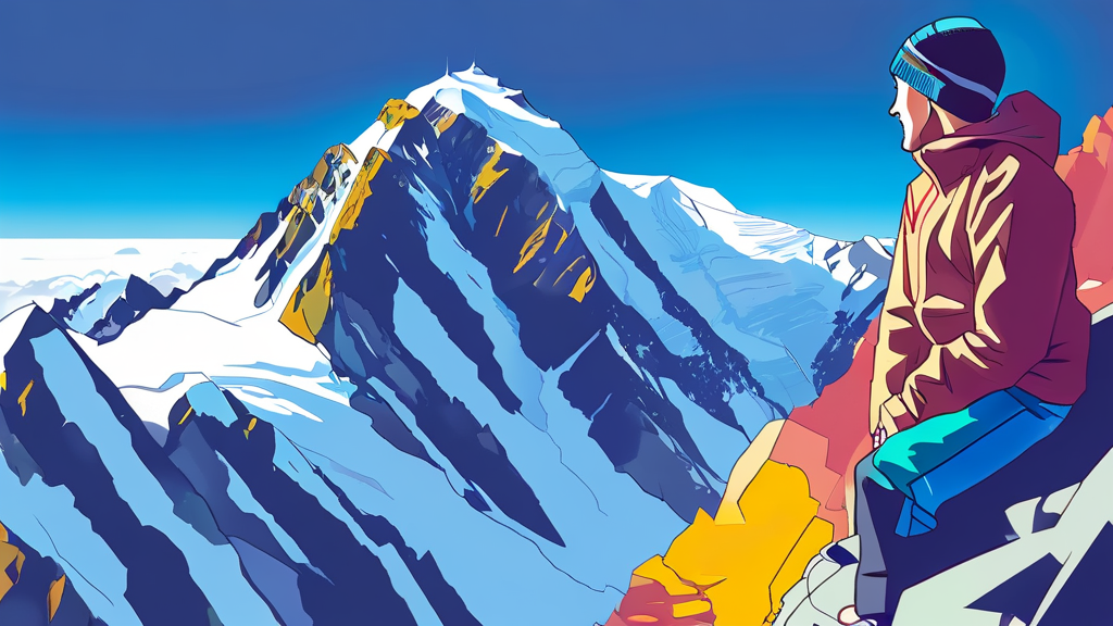 테마타 피크: 숨 막히는 절경 속으로 (cartoon 스타일)