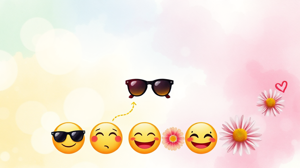 상황별 이모티콘 추천 (watercolor 스타일)