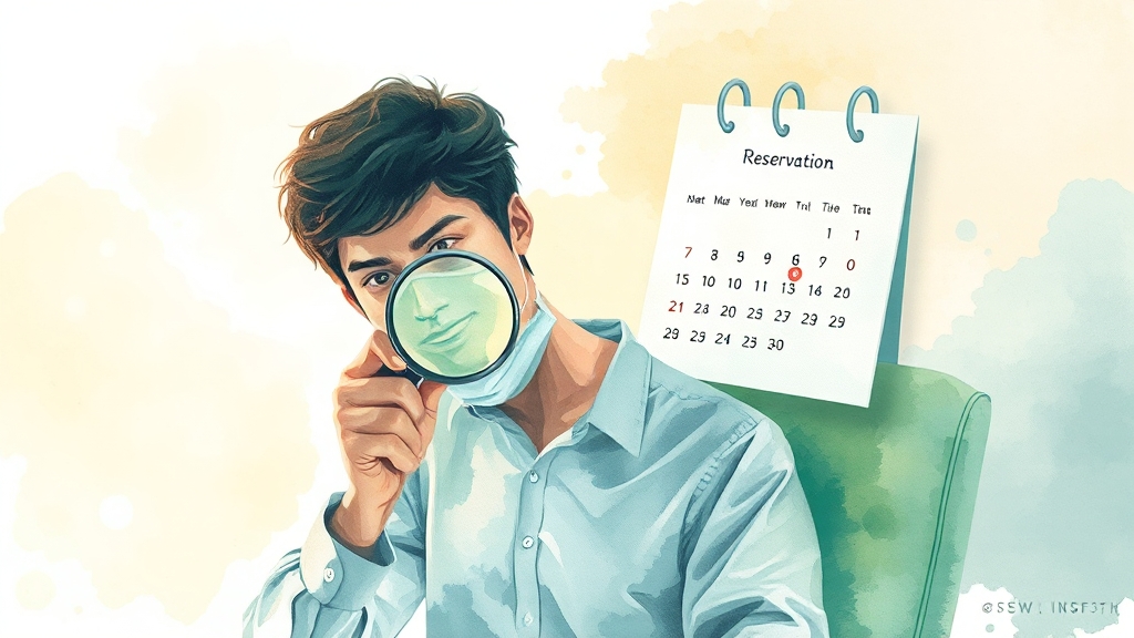 건강검진 예약, 어렵지 않아요! (watercolor 스타일)