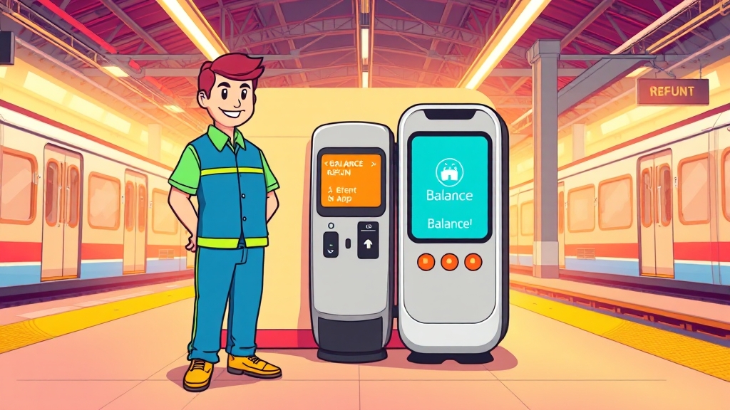 교통카드 환불 & 잔액 정산 방법 (cartoon 스타일)