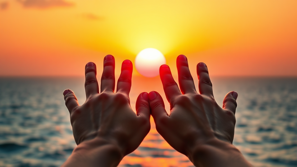 동해안 일출 명소: 정동진, 호미곶 등 (realistic 스타일)