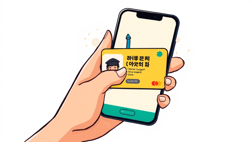 꿈드리미카드 신청 방법 (cartoon 스타일)