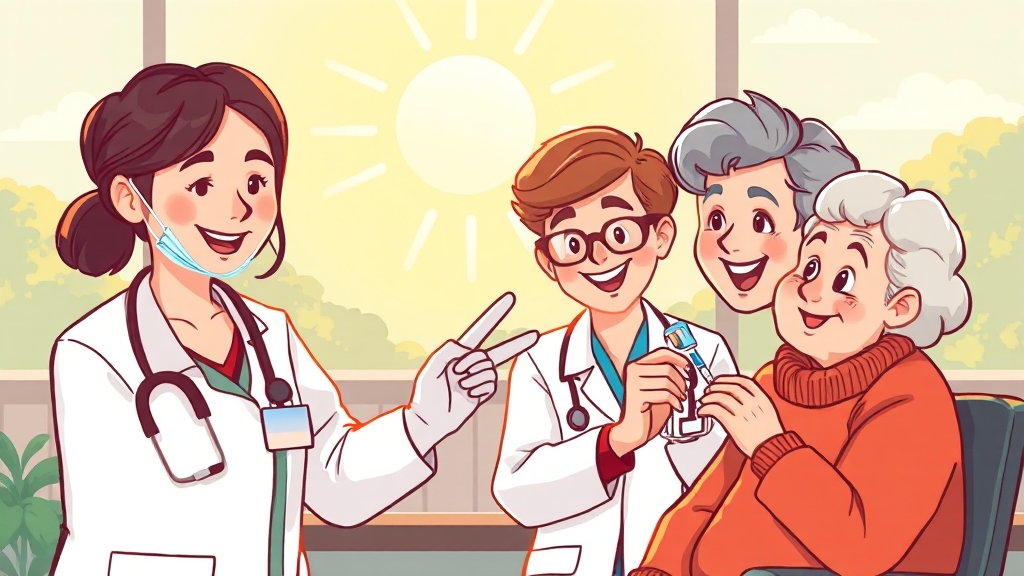 접종 장소 및 방법 안내 (cartoon 스타일)