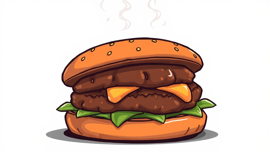 함박스테이크 굽는 법 (cartoon 스타일)