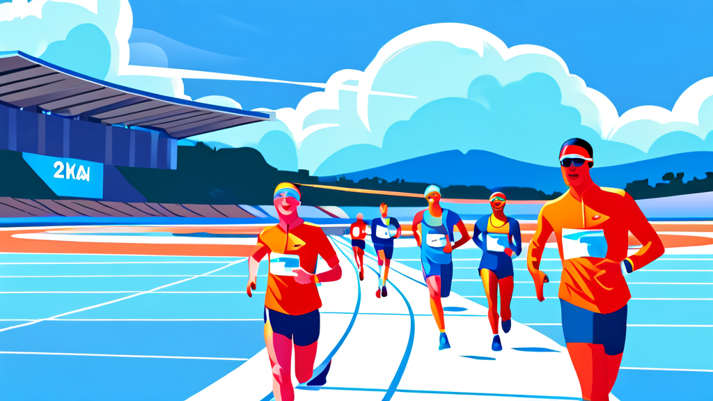 2026 푸른하늘런 코스 정보와 기록 측정 (illustration 스타일)