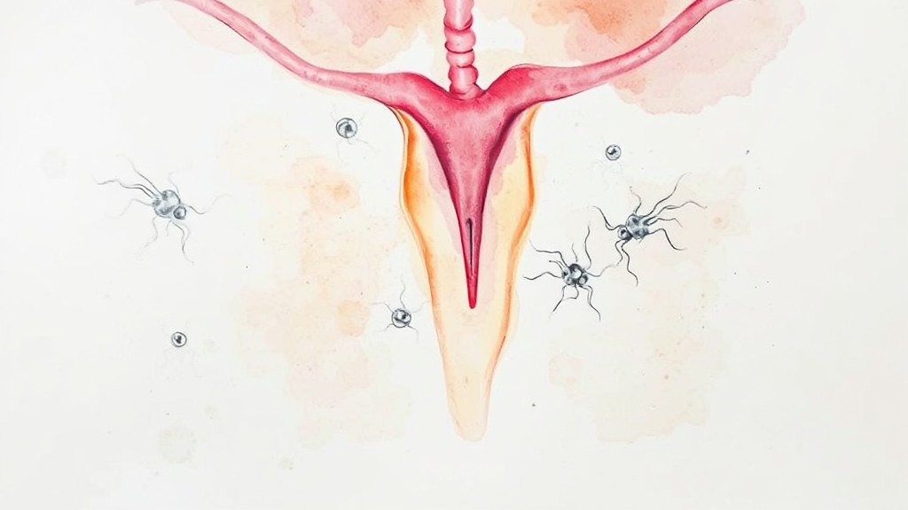 여성 방광염 (watercolor 스타일)