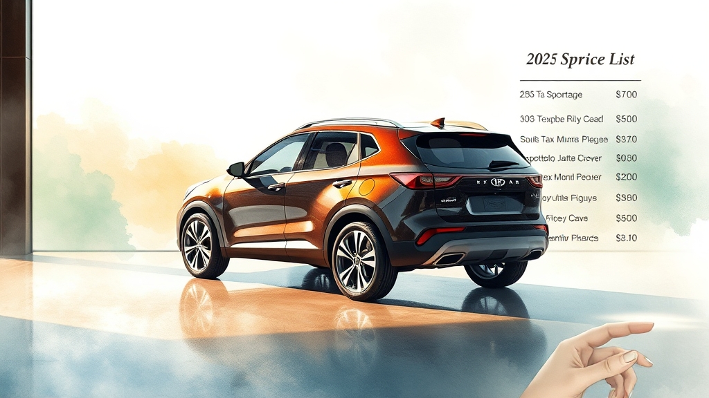 2025 스포티지 예상 가격 (watercolor 스타일)