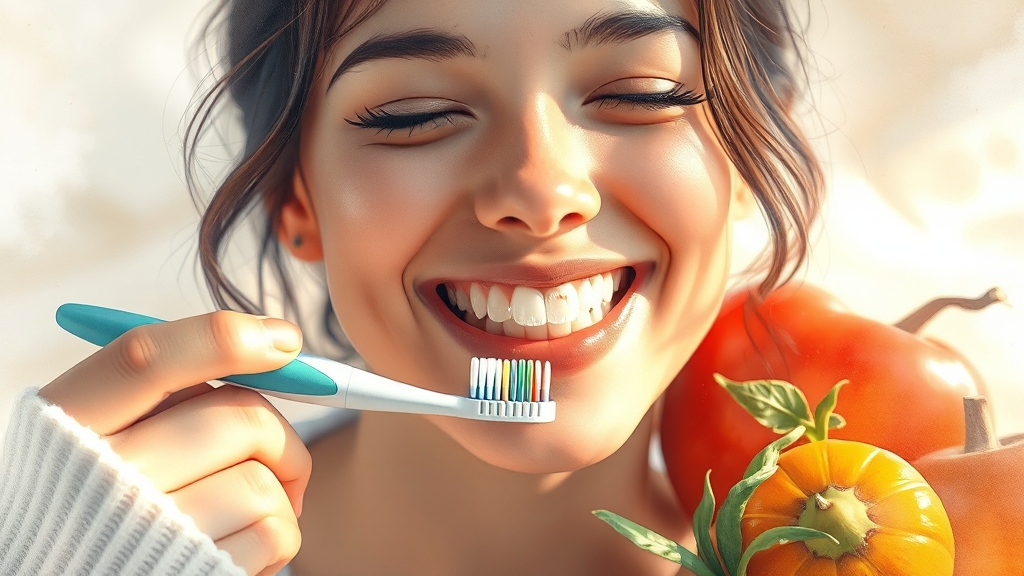 시린이 예방 치아 관리법 (watercolor 스타일)