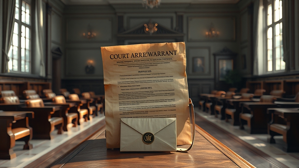 구속영장, 무엇을 의미할까요? (realistic 스타일)