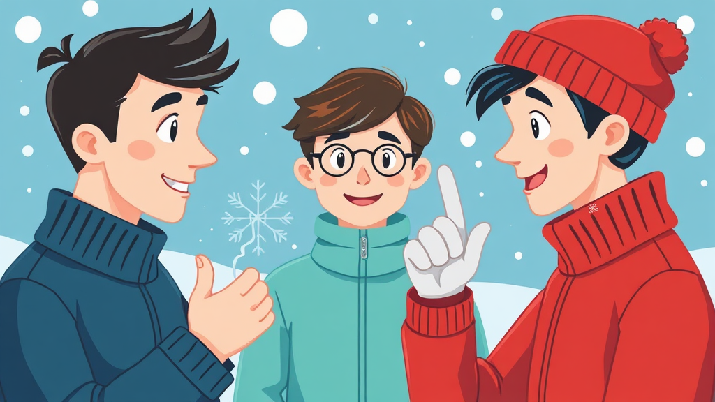 겨울철 혈관 건강, 놓치기 쉬운 증상과 주의사항 (cartoon 스타일)