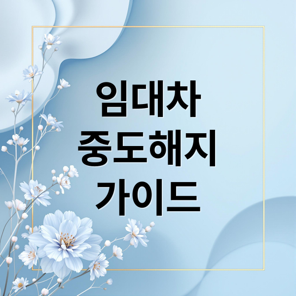 임대차
중도해지
가이드 (임대차 계약 중도 해지)