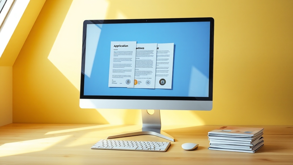 신청 방법, 어렵지 않아요! (realistic 스타일)