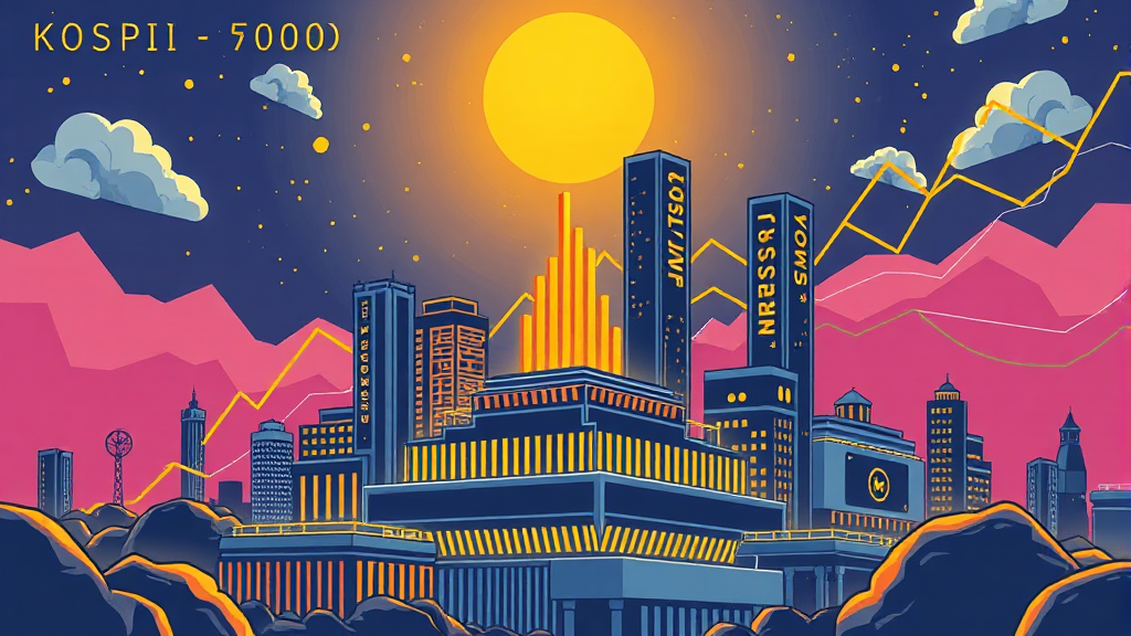 코스피 돌파 핵심 요인 (illustration 스타일)