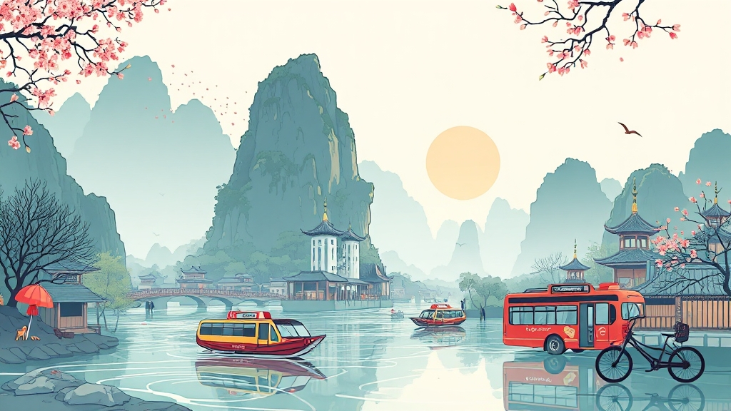 계림 여행 개요 및 핵심 정보 (illustration 스타일)