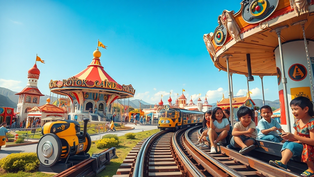 놀이기구 & 시설 완벽 가이드 (realistic 스타일)