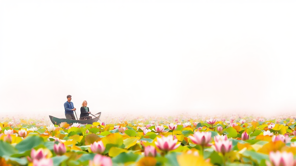 궁남지 연꽃축제 (watercolor 스타일)