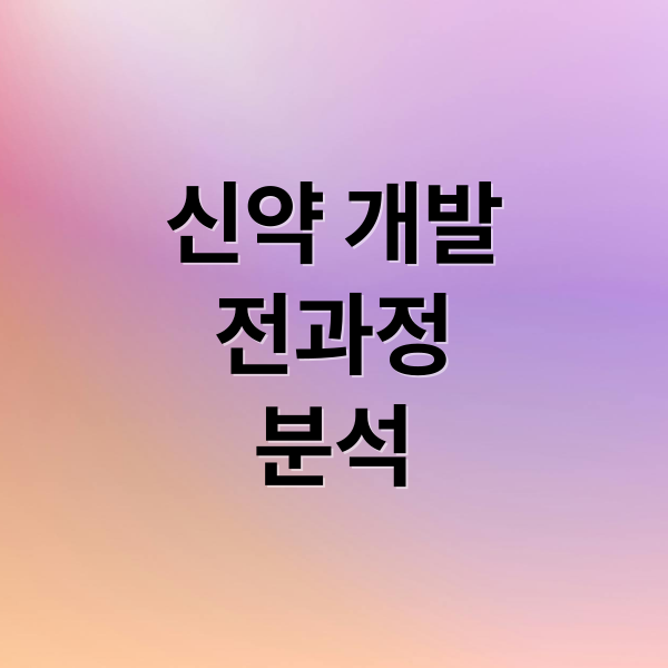 신약 개발
전과정
분석 (신약 개발 단계)