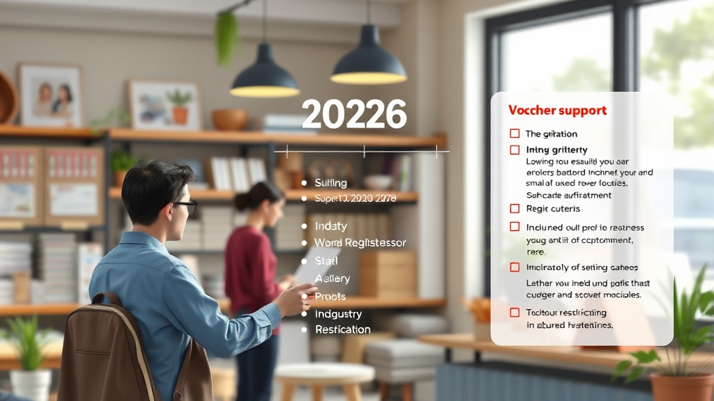 2026년 경영안정바우처 지원 대상 및 조건 (realistic 스타일)