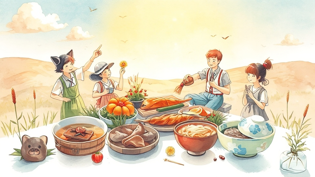 말복 의미와 필요성 (watercolor 스타일)